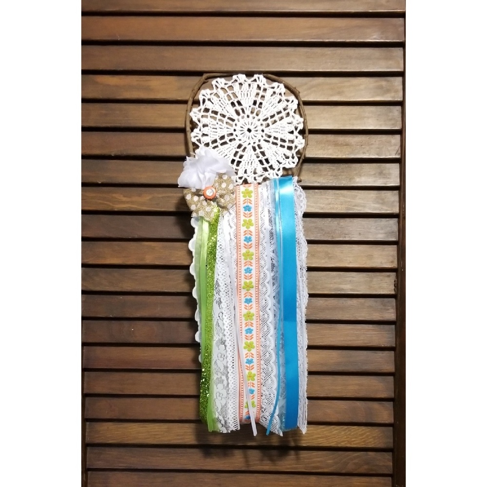 NWT Spring Decor Dream Catcher Wall Hanging Bows